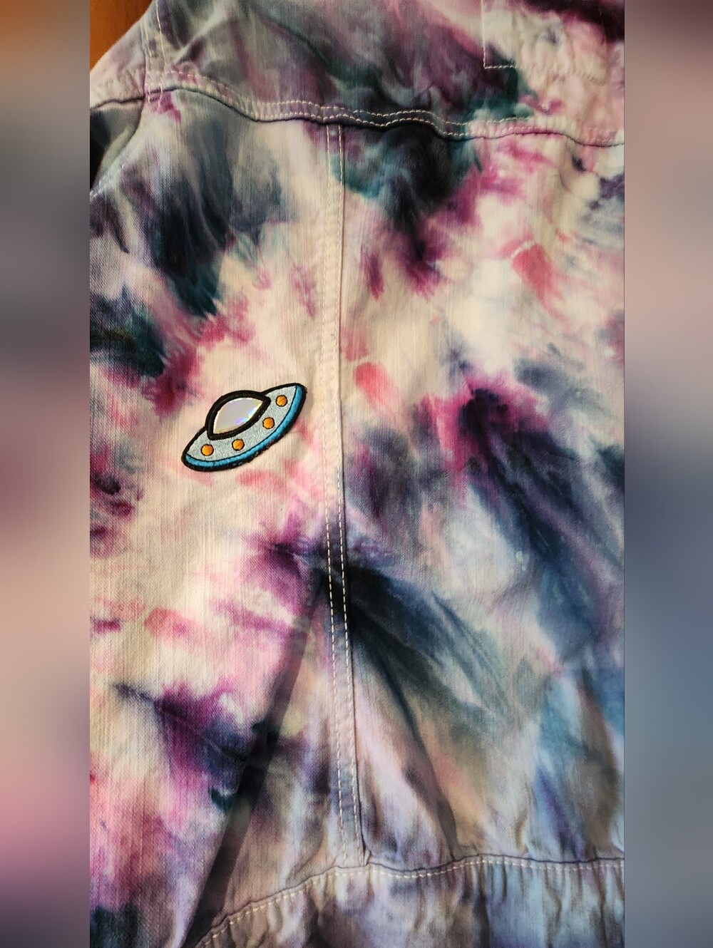 Ice Dye Custom Denim Jacket - Picture 4 of 13